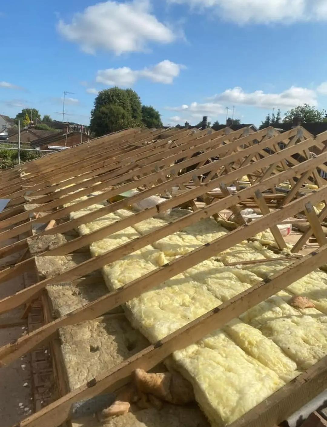 Roofing work in progress by Top Level Roofing & Building Solutions