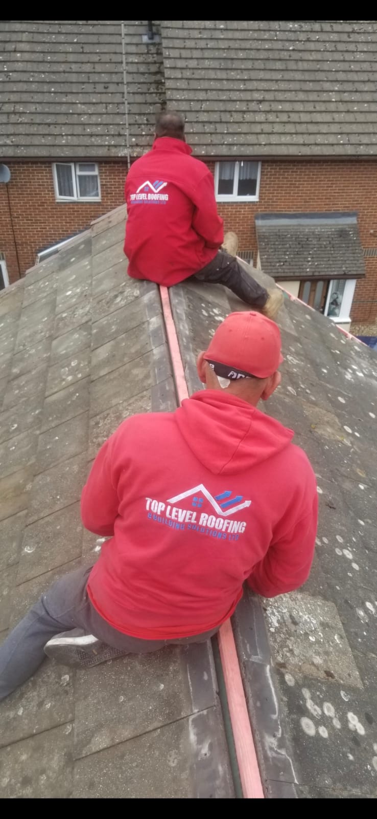 Roofing work in progress by Top Level Roofing & Building Solutions