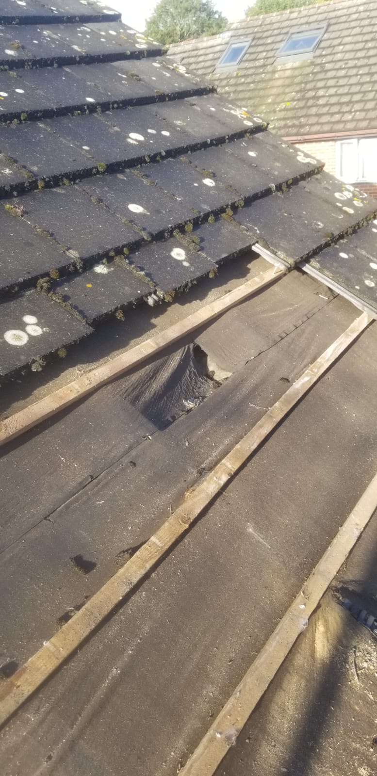 Roofing work in progress by Top Level Roofing & Building Solutions
