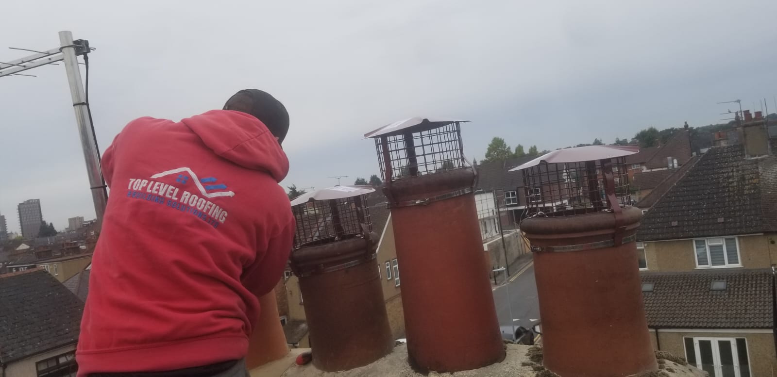 Chimney repointing by Top Level Roofing & Building Solutions
