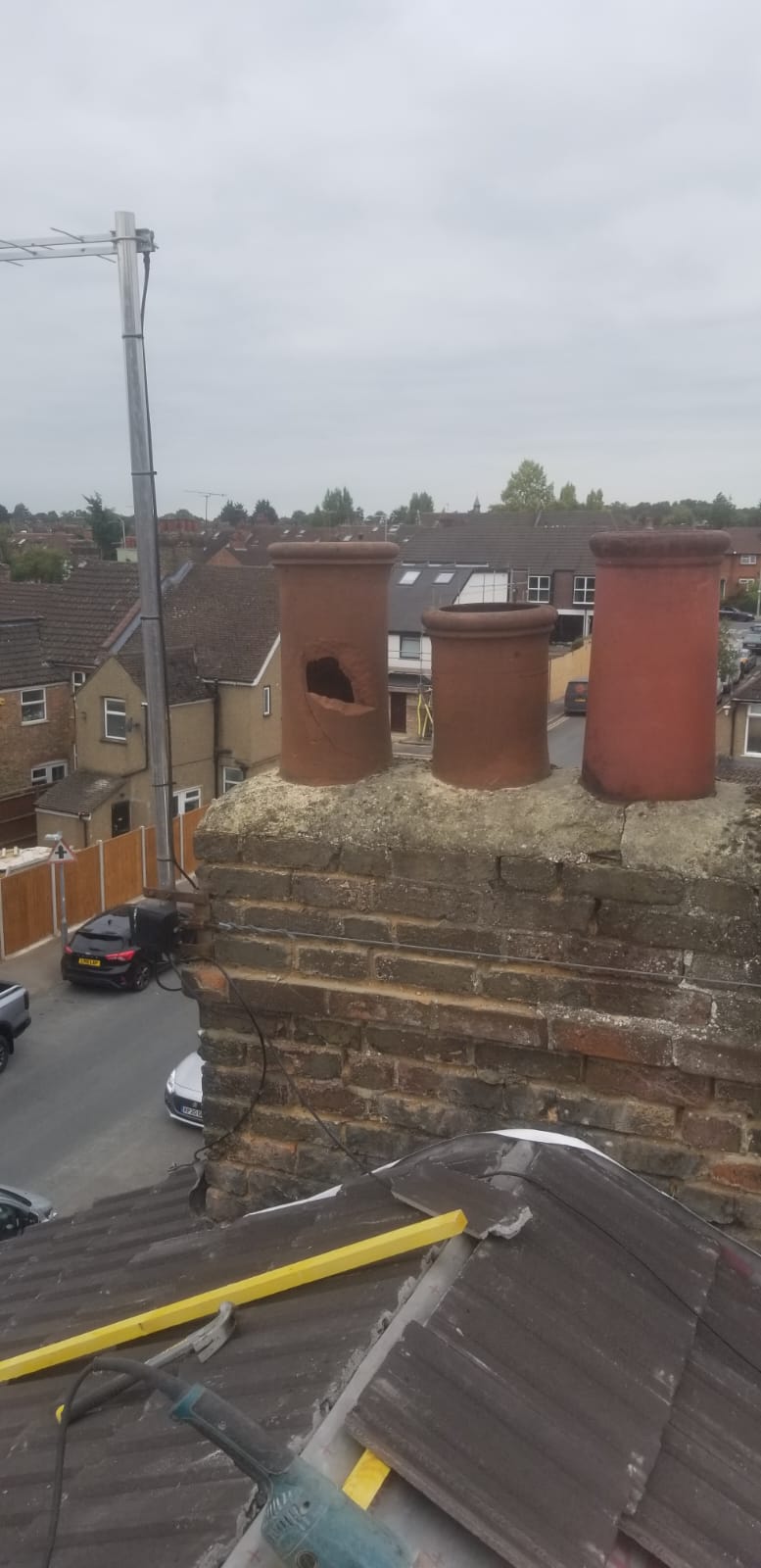 Chimney stack repair by Top Level Roofing & Building Solutions