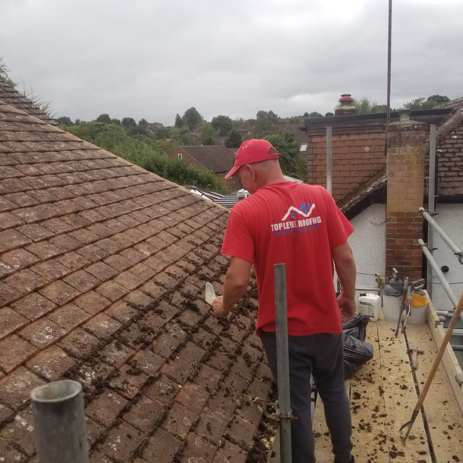 Ridge repointing by Top Level Roofing & Building Solutions